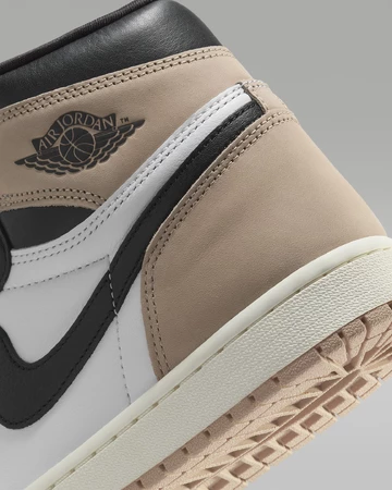 Jordan 1 High Latte Detail Ferse