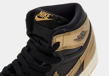 Jordan 1 High Black Metallic Gold Detailbild