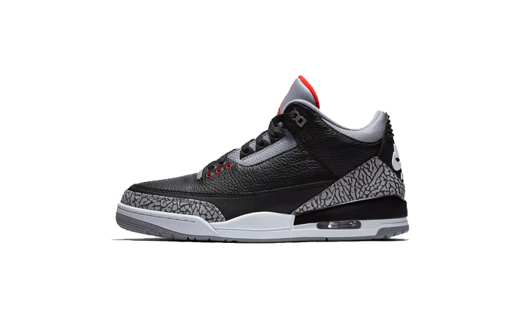 der Jordan 3 Black Cement 2024 von außen