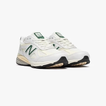 New Balance 990v4 White Green Paar