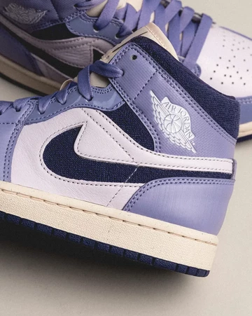 Jordan 1 Mid Purple Patent Leather asphaltgold lookbook