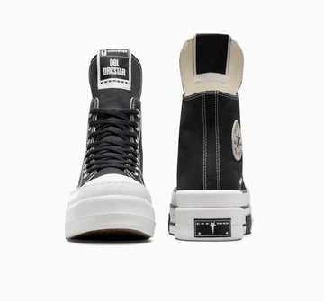 Rick Owens DRKSHDW x Converse DBL DRKSTAR Chuck 70 Low Black - vorne/hinten