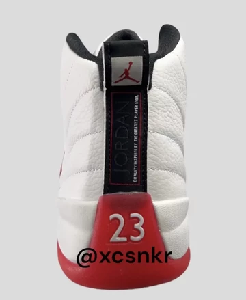 Jordan 12 Cherry Leak Bilder von hinten