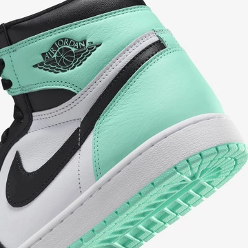 Air Jordan 1 High Green Glow Detailbild Ferse