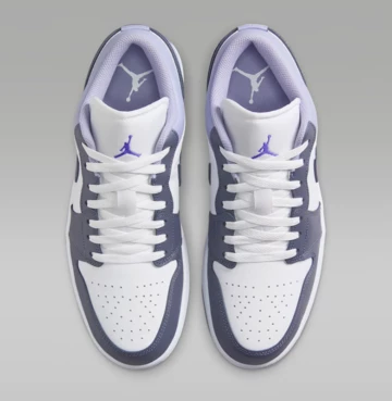 Jordan 1 Low White Indigo Haze von oben