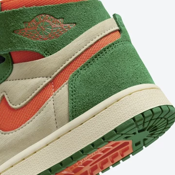 Jordan 1 High Zoom CMFT 2 Pine Green Detail Ferse