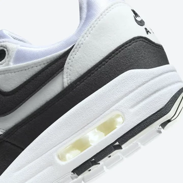 Air Max 1 Black White Detail Ferse