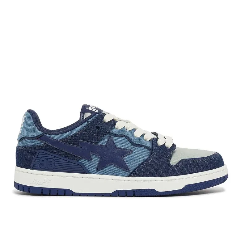 A Bathing Ape BAPE SK8 Sta Denim Indigo 001FWJ301022IING | Dead Stock