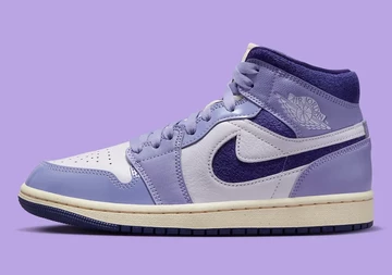 Jordan 1 Mid Purple Patent Leather außen