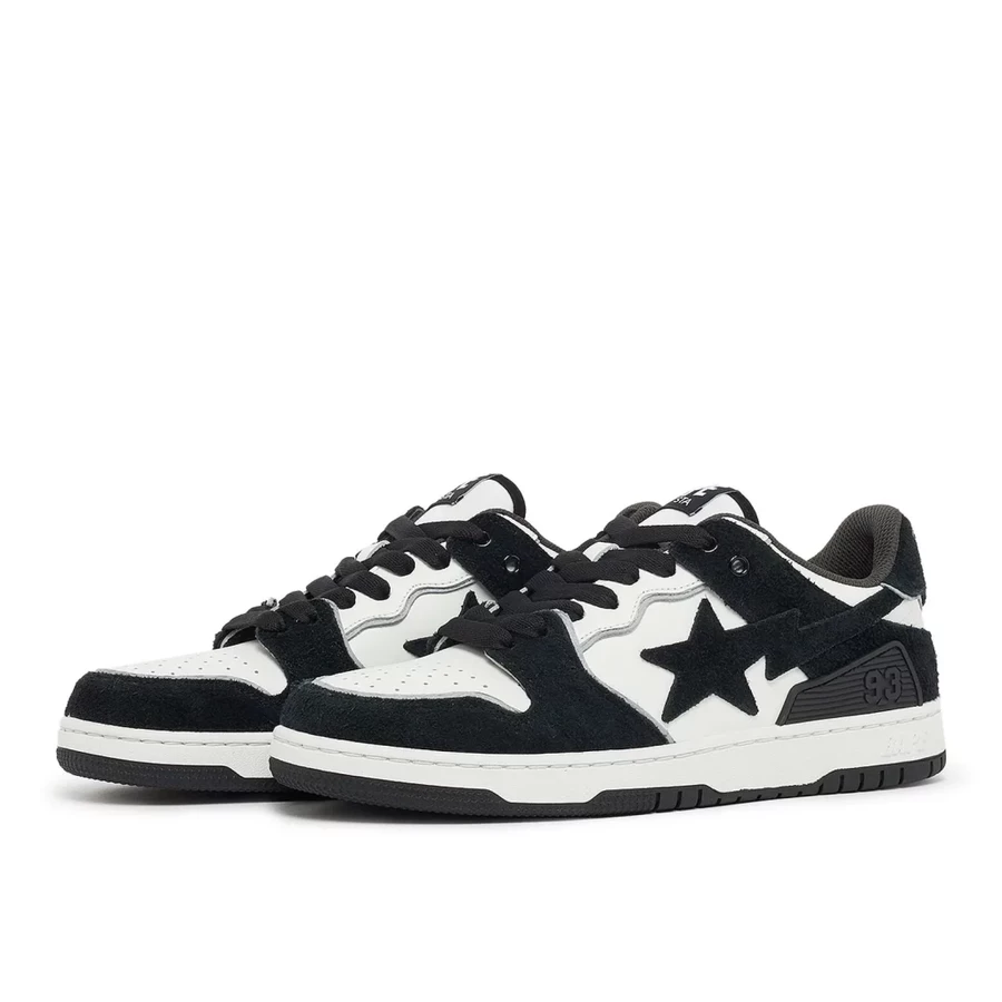 A Bathing Ape BAPE STA ブラック/ホワイト A Bathing Ape Bape Sta Black White - Droper