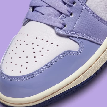 Jordan 1 Mid Purple Patent Leather toebox