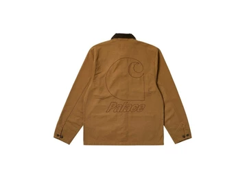 Palace Carhartt WIP Kollektion Fall Winter 2023 braune Jacke von Hinten