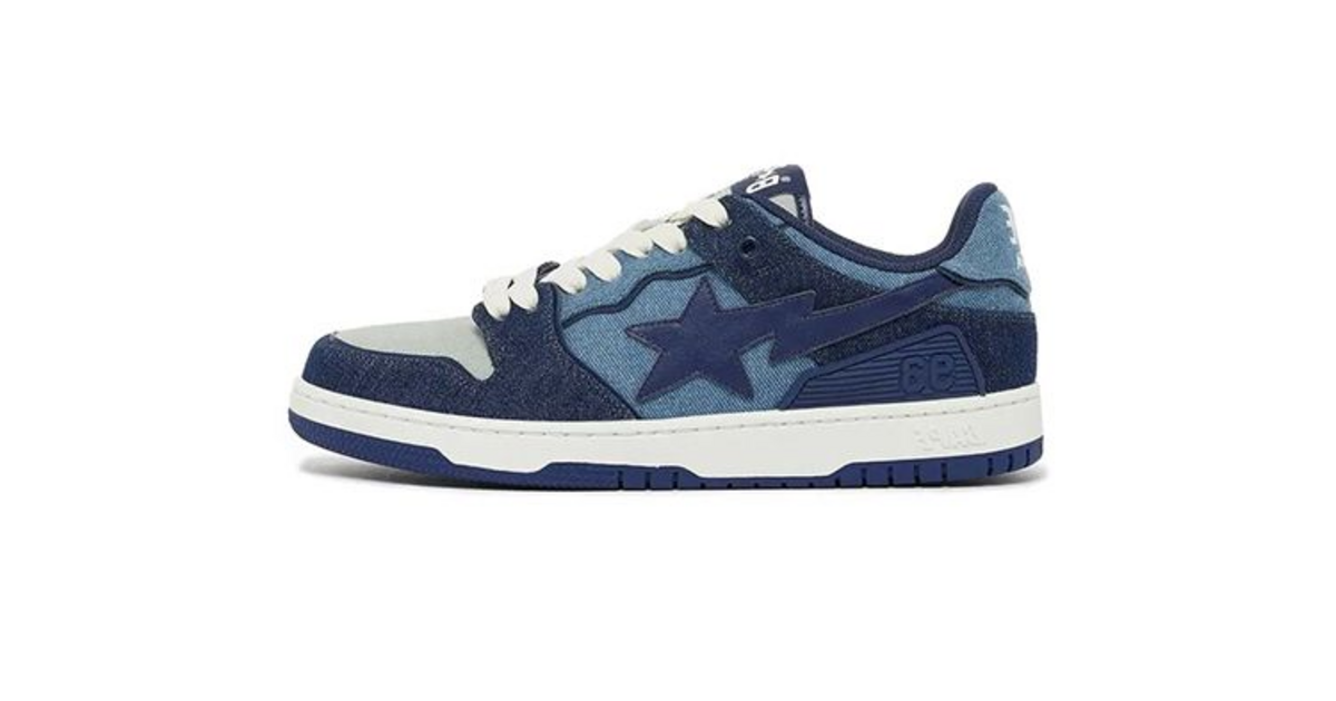 A BATHING APE 名作 STA DENIM Indigo M a-bathing-ape-bape-sk8-sta-
