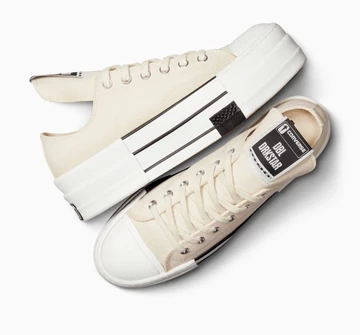 Rick Owens DRKSHDW x Converse DBL DRKSTAR Chuck 70 Low Ivory - von oben