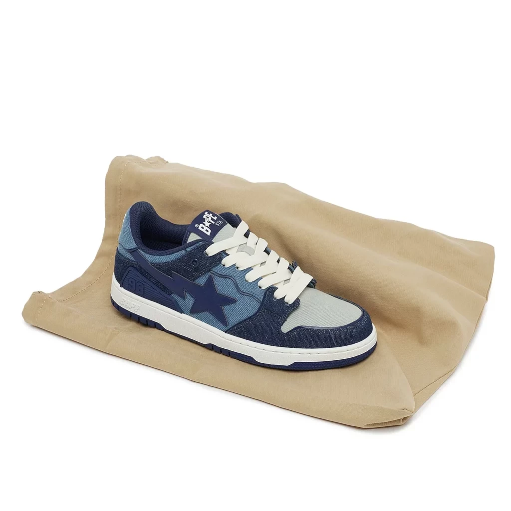 A Bathing Ape BAPE SK8 Sta Denim Indigo 001FWJ301022IING | Dead Stock