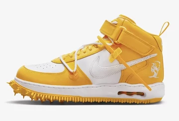 Off-White Nike Air Force 1 Mid Varsity Maize Außenseite