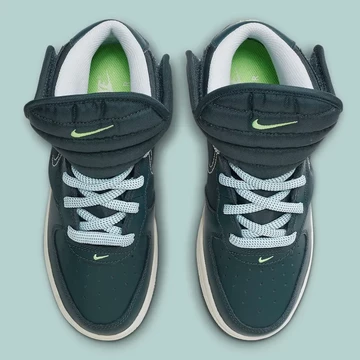 Air Force 1 Mid Big Tongue Teal von oben