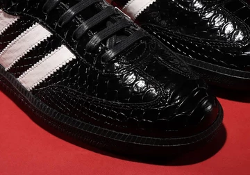 adidas Samba Made in Italy Black Croc Detail Laces
