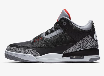 der Jordan 3 Black Cement 2024 von außen