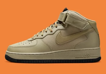 Air Force 1 Mid Khaki Black Nylon Außenseite