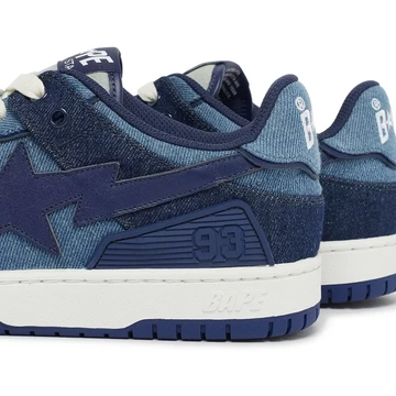 A Bathing Ape BAPE SK8 Sta Denim Indigo Detail Ferse
