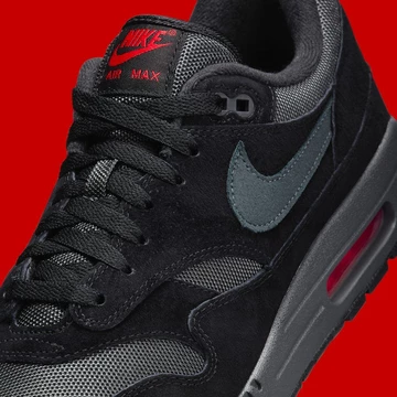 Air Max 1 Black University Red - Midpanel