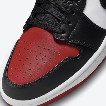 Jordan 1 Low Bred Toe 2.0 DEtail Toebox