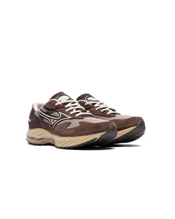Mizuno Wave Rider Beta Vintage Khaki Paar schräg seitlich