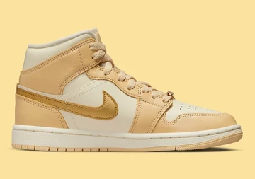 Jordan 1 Mid Vanilla Gold seite innen