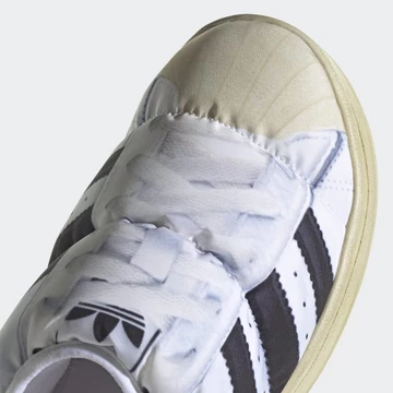 adidas Puffylette Superstar White Black - Toebox