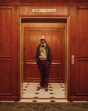 New Balance 990v6 Burgundy Tan Model Lookbook