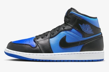 Jordan 1 Mid Black Royal Blue Außenseite
