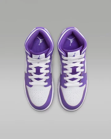 Jordan 1 Mid GS Venom Purple von oben