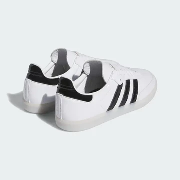 Jason Dill adidas Samba White Patent seitlich von Hinten