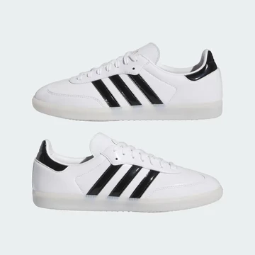 Jason Dill adidas Samba White Patent Außenseiten