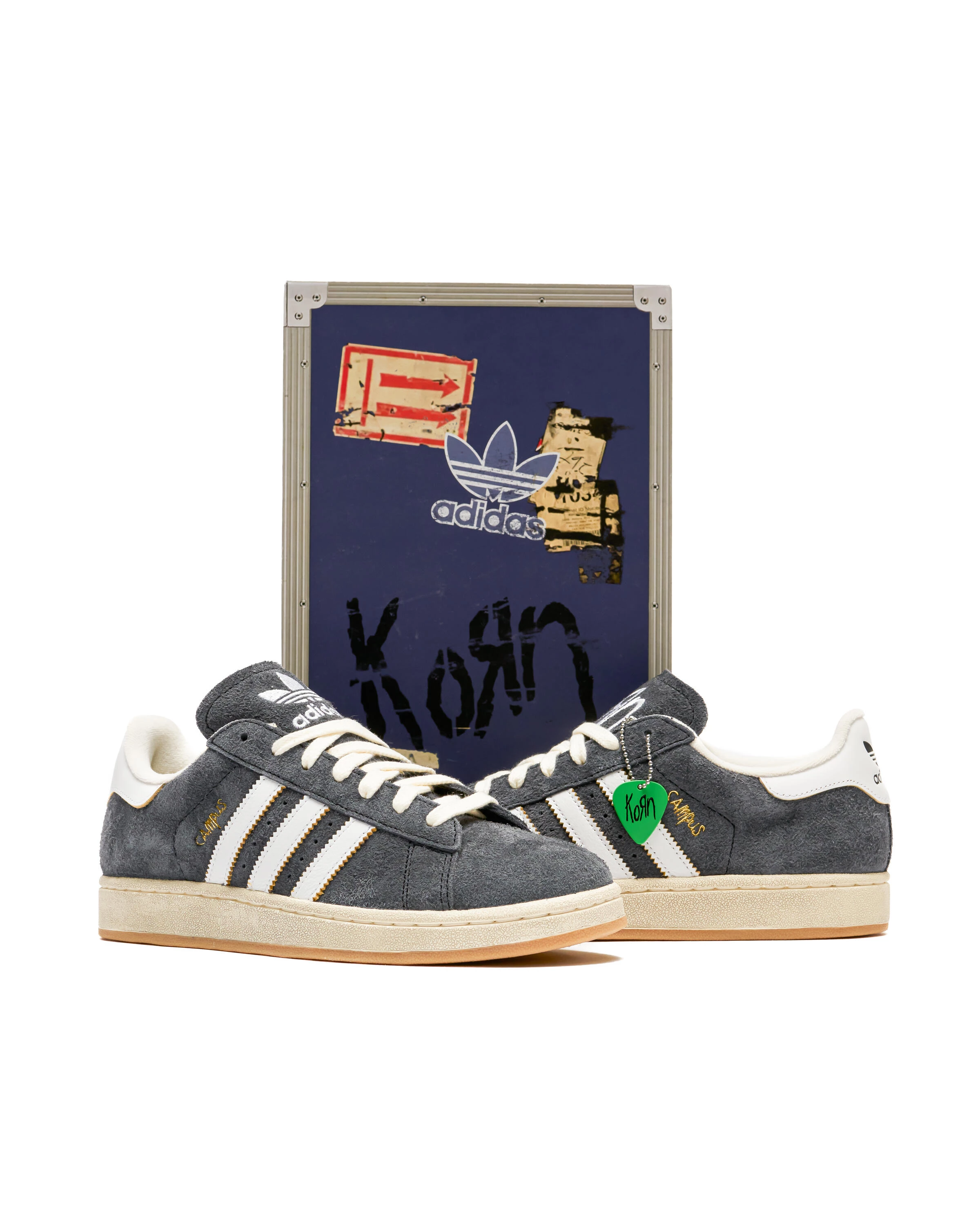 adidas gazelle silver green womens adidas Korn x adidas Campus 2 IF4282 main image 1