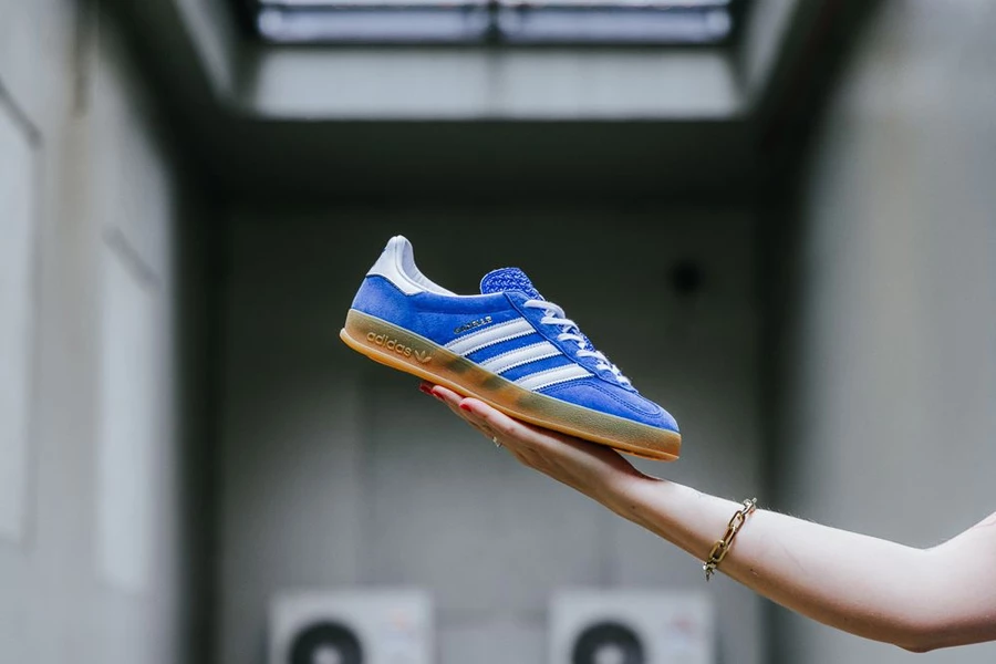 adidas gazelle silver green womens adidas Women's Originals Gazelle "Blue Fusion" Shoes