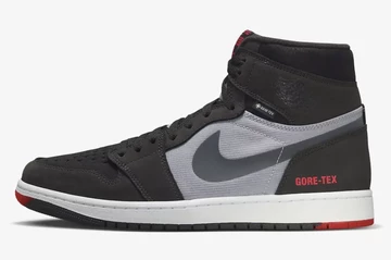 Jordan 1 High Gore-Tex Black Red Außenseite