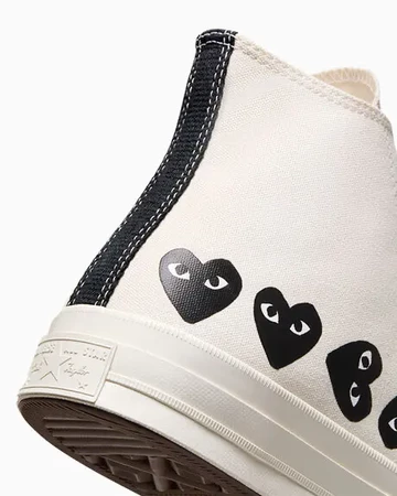 CDG Converse Chuck 70 Hi Milk Heart ferse