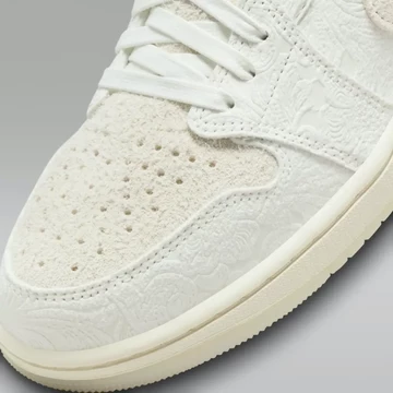 Chris Paul Jordan 1 Low OG Light Cream Sail Detail Toebox
