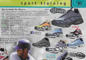 Nike Air Max Sunder OG - alte Anzeige der Sunder Max Modelle in der Zeitung