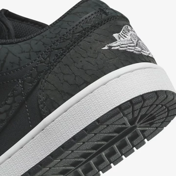 Jordan 1 Low Black Elephant Detail Ferse