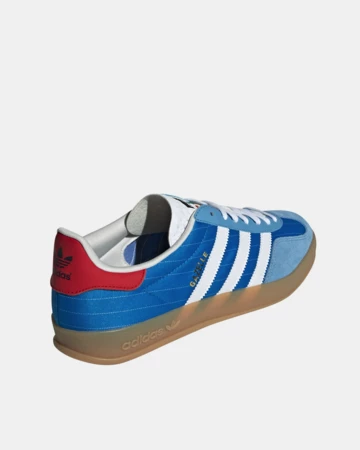adidas Gazelle Indoors Olympics Pack Blau leicht schräg von hinten
