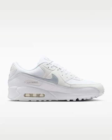 Nike Air Max 90 Premium White & Metallic Silver Außenseite