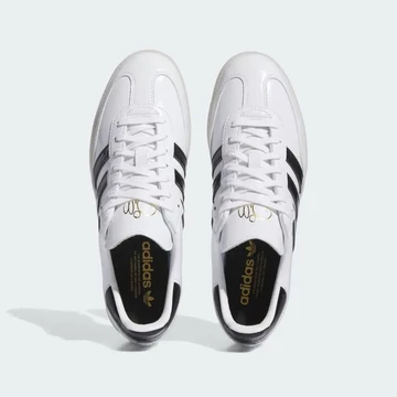 Jason Dill adidas Samba White Patent von Oben