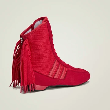 Stella McCartney x adidas Rasant V3 Collegiate Red schräg von hinten