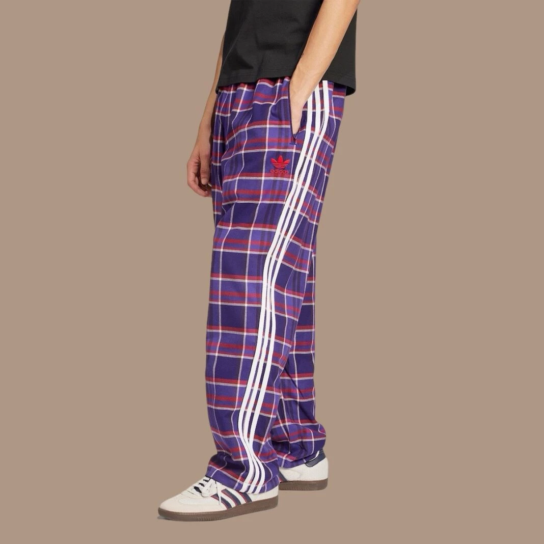 Purple Plaid Adidas Yung Og Purple Adidas Yung-1 Sneakers For Men