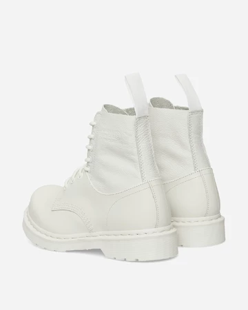 MM6 Maison Margiela x Dr. Martens All White Boot Paar Fersen