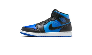 Jordan 1 Mid Black Royal Blue