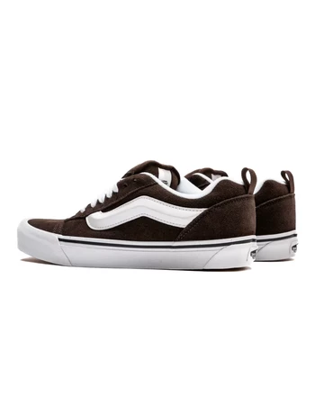 Vans Knu Skool Brown White seitlich von Hinten